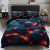 Bed Three-Piece Set Square Magma 3D Printing Kit Polyester Chemical Fiber Pillowcase Quilt Cover