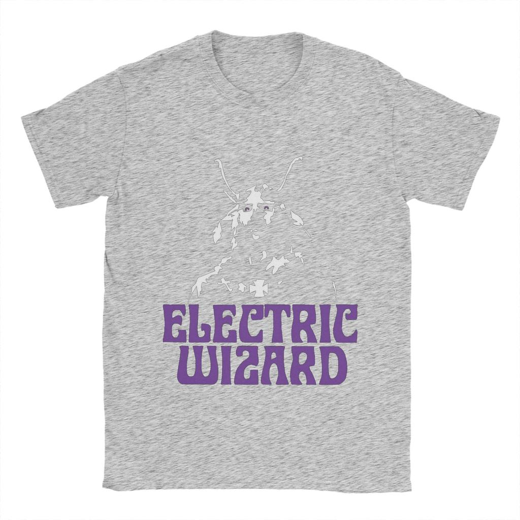 Electric Wizard T-Shirt Men Progressive Metal Cool Pure Cotton Tees Crew Neck Short Sleeve T Shirts Party Clothing