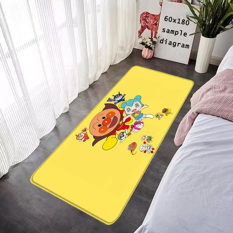 Foot Rug Welcome Floor Mat for Entryway Anpanman Cartoon Bathroom Hallway Carpet Kitchen Water Absorbed Rugs Fluffy Home Decor