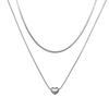 Elegant Double-Layered Heart Necklace for Women - Light Luxury Design, Autumn 2025 Collection, Hot-Selling Clavicle Chain