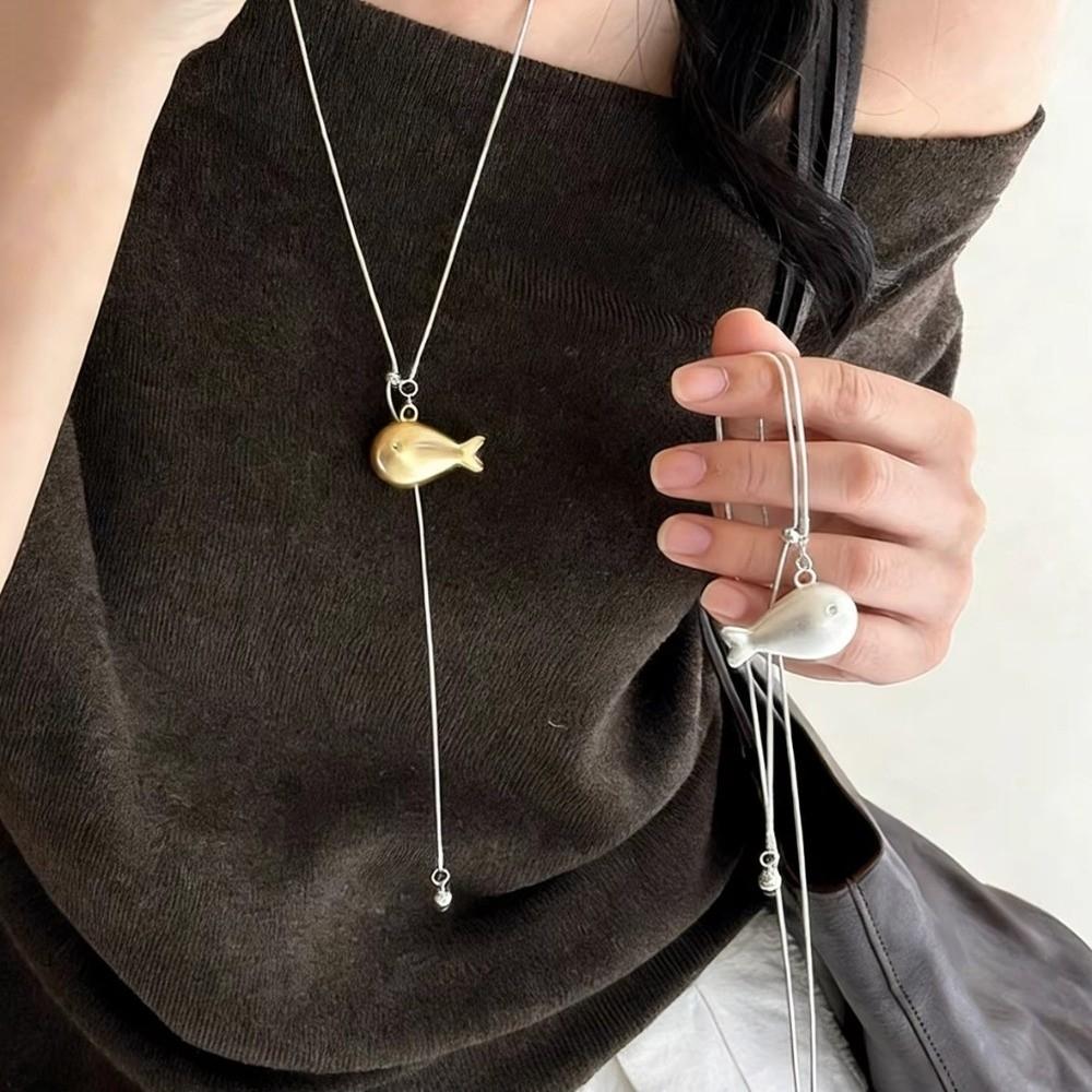 Silver Adjustable Sweater Chain Elegant Charm Jewelry Accessory Gift Fashion