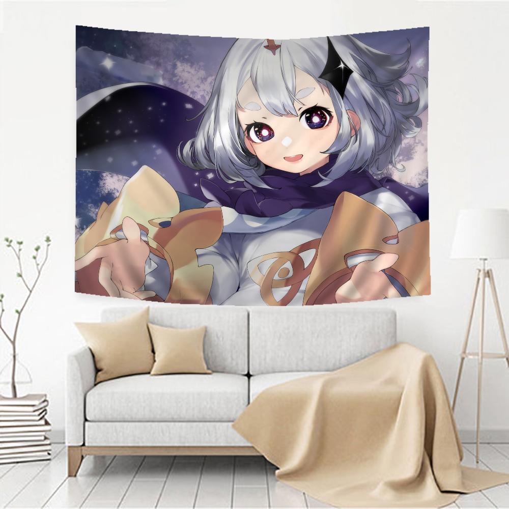 Genshin Impact Paimon Hippie Wall Hanging Tapestries Art Science Fiction Room Home Decor Kawaii Room Decor