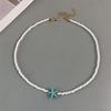 Bohemian Starfish Pendant Necklace Summer Jewelry Beaded Neck Chain Handmade Necklace  for Women