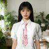 Student Pre Tied Neck Ties Preepy Look Rhinestones Star Metal Chain Dark Tie Cravat Neck Wear Accessories