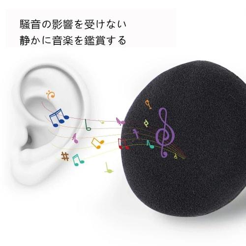 YJRUNFU Replacement Headphone Covers, Ear Pads, 55mm Diameter, Highly Elastic and Durable Sponge (4 Black Ear Cushions)