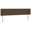 VidaXL Tête de lit avec oreilles Marron Foncé 163x16x78-88 cm Tissu3119211