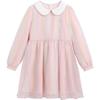 Girls' Pink Doll Collar Princess Dress