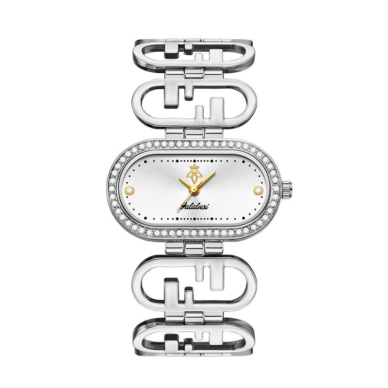 

Yalalusi Women s Luxury Gold Oval Diamond Waterproof Quartz Wristwatch