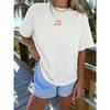 Tropical Hawaii Honolulu TShirt Hibiscus Floral Portrait Graphic Tee Whimsical Summer Short Oversized T Shirt Aesthetic