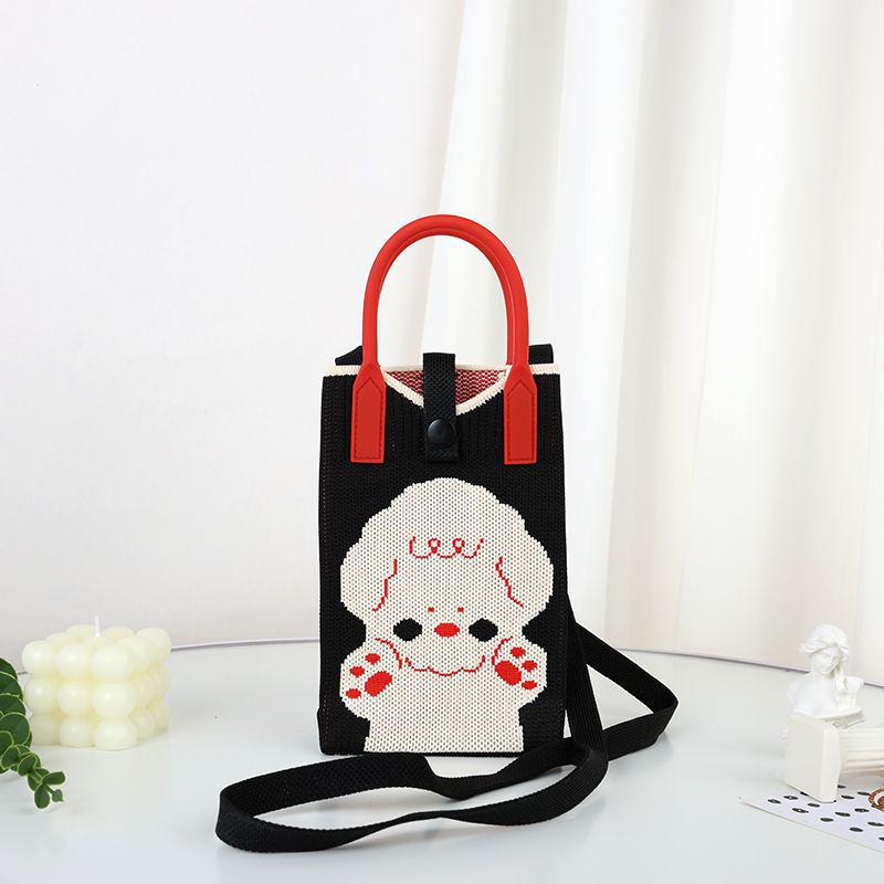 Korean Style Cute Heart Knitted Mini Crossbody & Shoulder Bag for Women