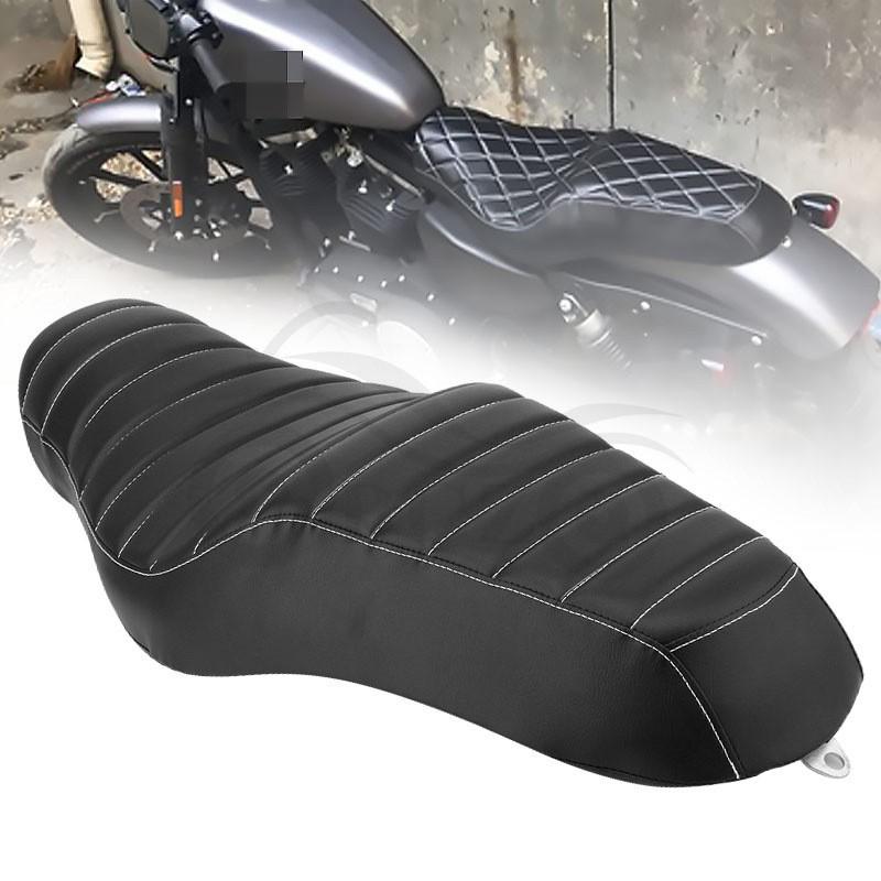 Integrated Front & Rear Seat Cushion for Harley 883XL1200 - Double Seat with Bag