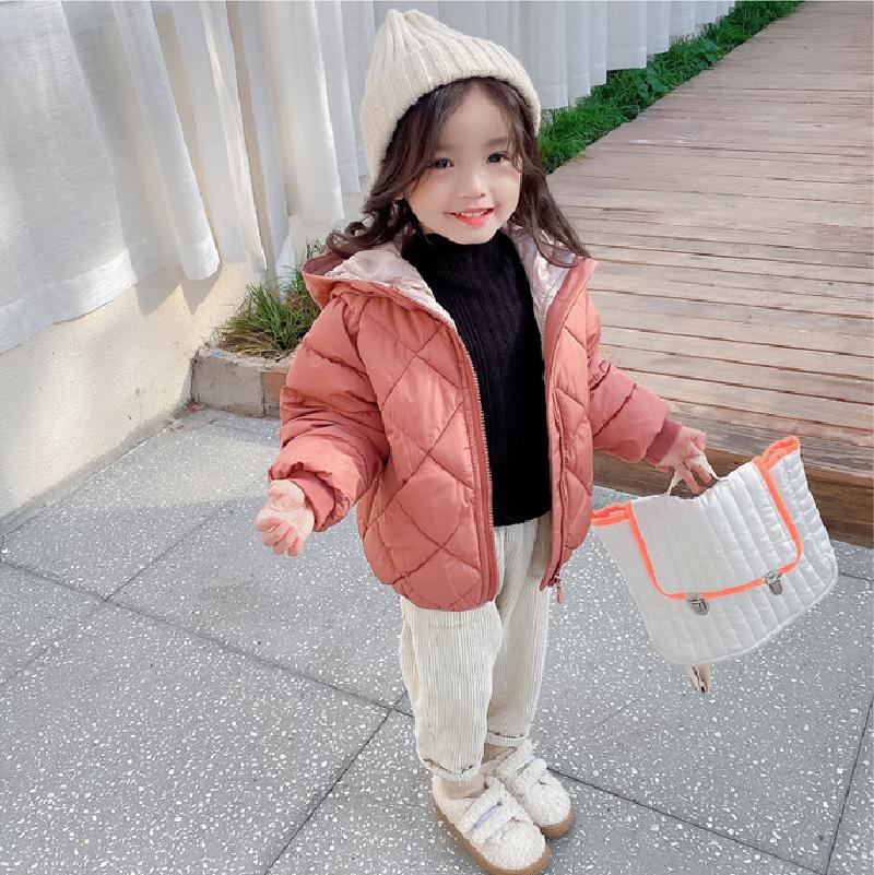 Kids Thick Cotton Jackets Boys Girls Coat Autumn Winter Children Down Padded Baby Jacket Plus Velvet Warm Cotton Outerwear