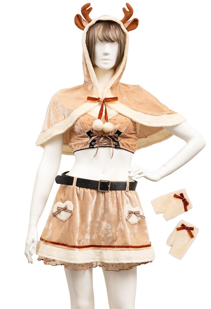 Clearstone SugarWhip Cosplay Christmas Love Cape Reindeer Brown Women's