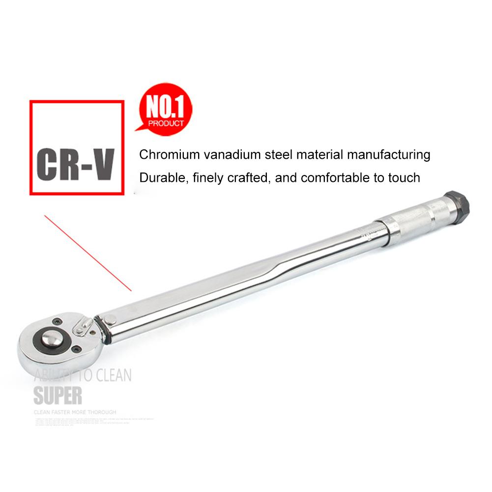 1/2 Square Drive Torque Wrench 10-150N.m Two-way Ratchet Key Accuracy 4% Precise Ratchet Wrench Car Bike Repair Hand Tools