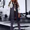 Fashionable Women's Long Down Vest Women's Casual Sleeveless Hooded Down Vest Jacket