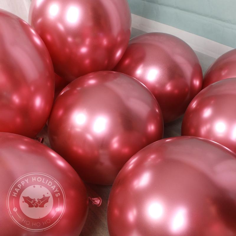 5-30pcs/lot Chrome Metal Balloon Large Latex Balloons Gold Silver Green Birthday Party Wedding Christmas Decor Helium Balloon