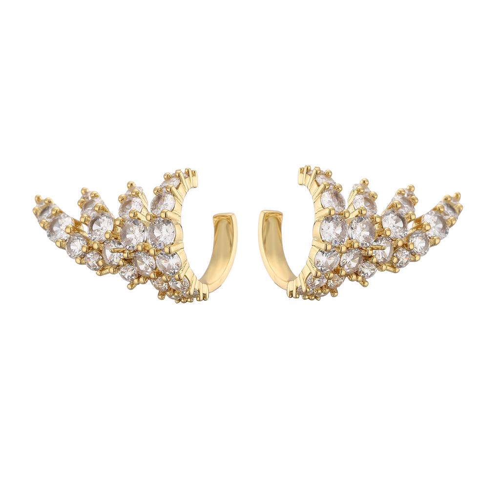HECHENG,New Fashion Crystal Rhinestone Ear Cuff, CZ Earrings for Women Zircon Accessories Women Gifts ,Wholesale