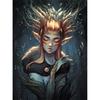 2026 New Witch Diamond Painting Girl 5D Diamond Full Drill Stitch Complete Set Crystal Handicraft Gift Home Decor