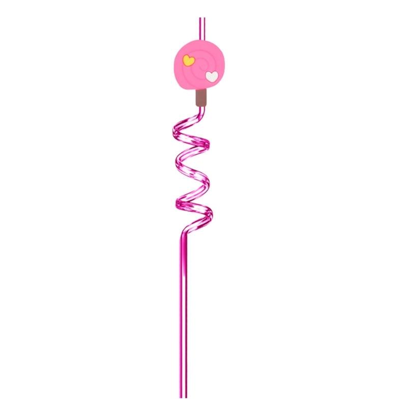 

Pink Series Kids Straw Reusable Plastic Drinking Straw Girls Birthday Baby Shower Holiday Carnival Party Decorations