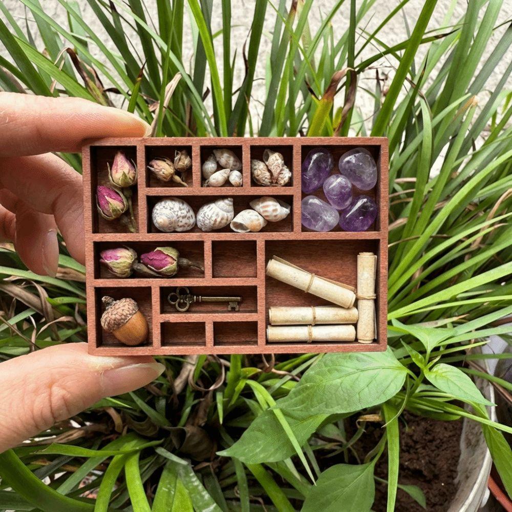 Miniature Crystal Mini Jewelry Holder Multi Compartments Dollhouse Shelf  Doll House Decor