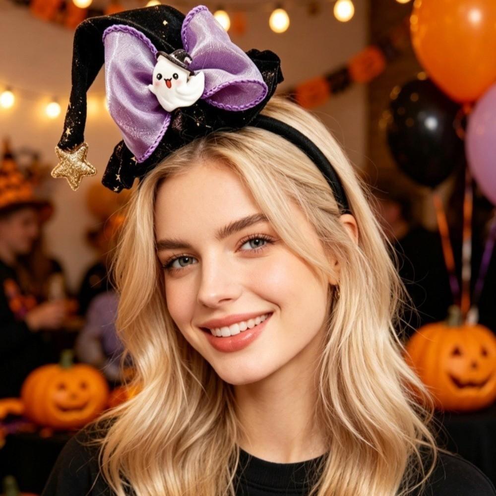 Decorative Style Halloween Cartoon Hairband Fabric Pumpkin Headband Halloween Party