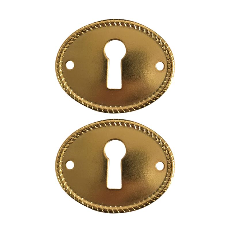 

10Pcs/lot Zinc Alloy Keyhole Cover Plate Lock Decor Oval Insert Furniture Key Escutcheons Protector DIY Jewelry Making Connector