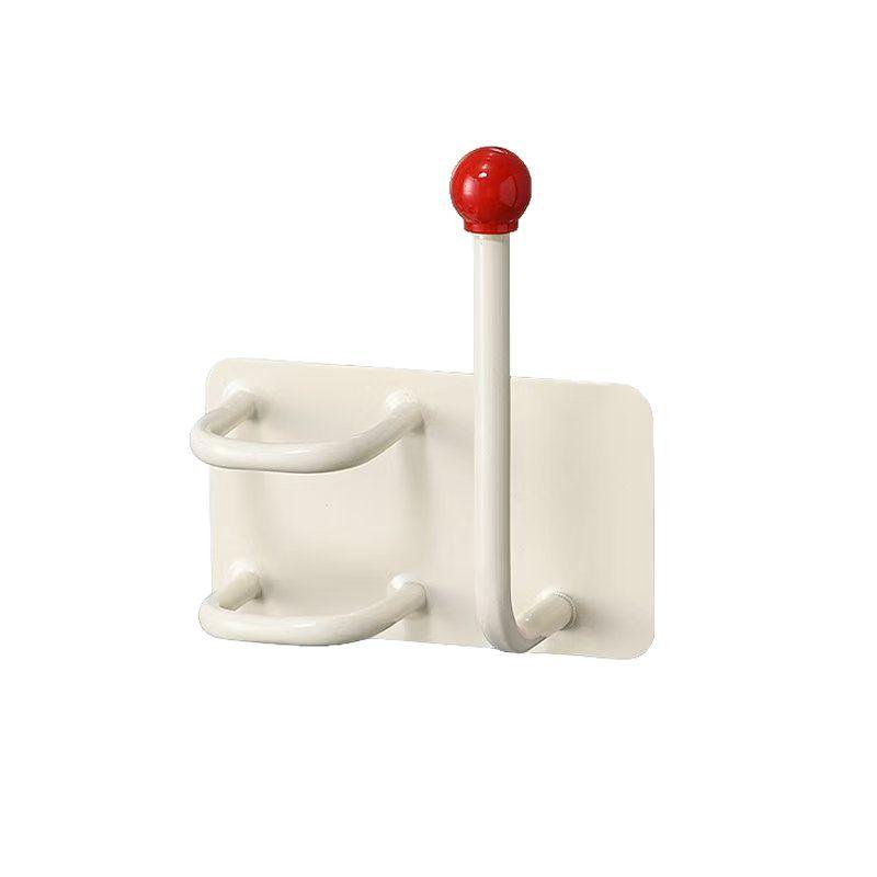 Punch-Free Self-Adhesive Hair Dryer Holder Wall Mount Multifunctional Storage Rack Space Saving Bathroom Organizer Bracket
