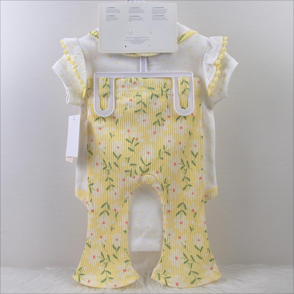 4-Piece Baby Girl Set: Headband, Bodysuit, Socks, Pants (0-3M)
