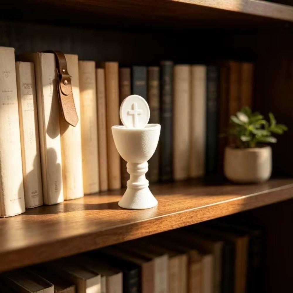 Realistic Holy Grail Figurine Plastic Table Ornament Collectible Religious Table Sculpture Church