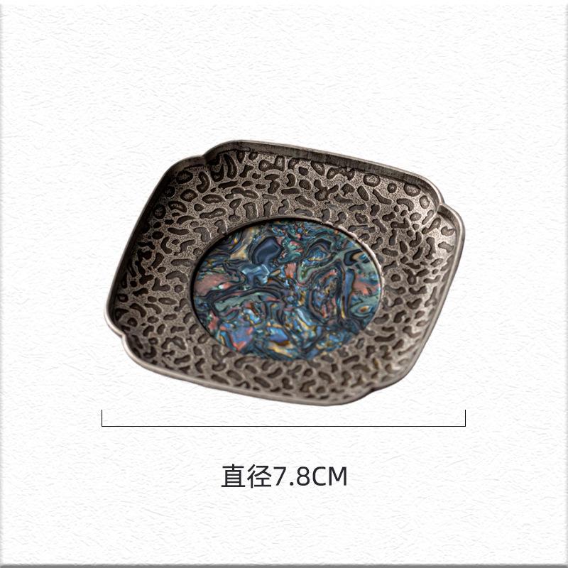 Alloy Rattan Coasters Retro Hot Pad For Coffee Cups Saucer Heat Insulation Placemats Teacup Base For Tea Supplies Decoration