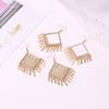 Women's Simple Fashion Long Drop Water Leaf Fringe Earrings