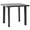 Day and Night - Day and Night Anthracite Gray Plastic Garden Table 80x75x72 Cm