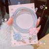 Flower Transparent Usb 20W Phone Charger Protective Case With Cable Winder Cover For Iphone Power Adapter Protector