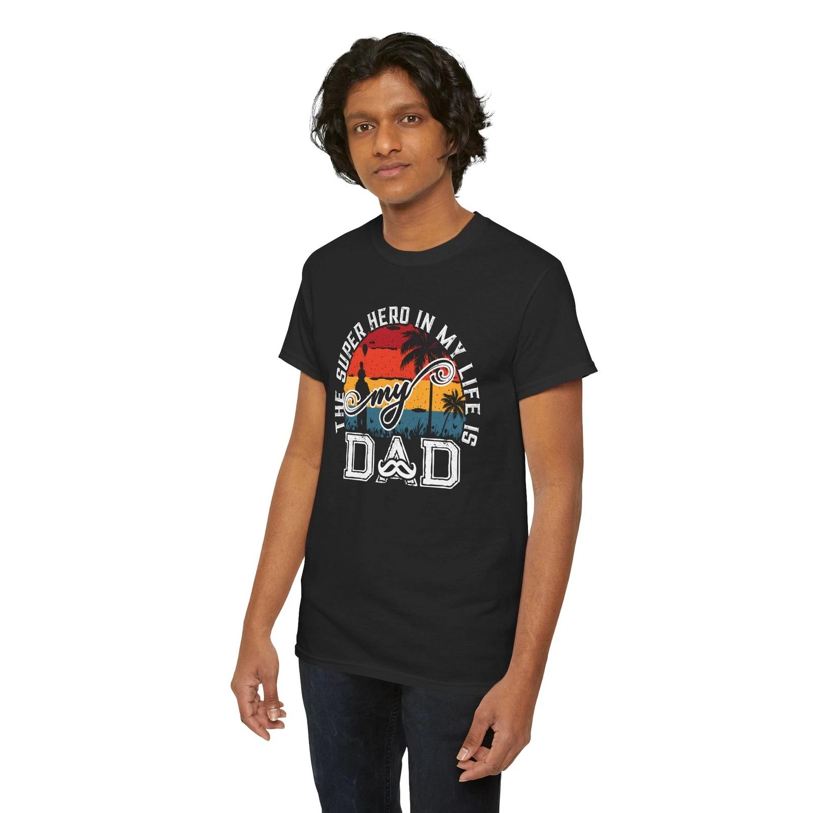 

Superhero Comics T-Shirt | Funny Hero Fan Tee | The Super Hero in My Dad Shirt S