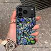 Colorful Glass For iPhone 17,16,15,14,13,12,11,Pro,MAX,Plus Black Shockproof Candy Matte Cover