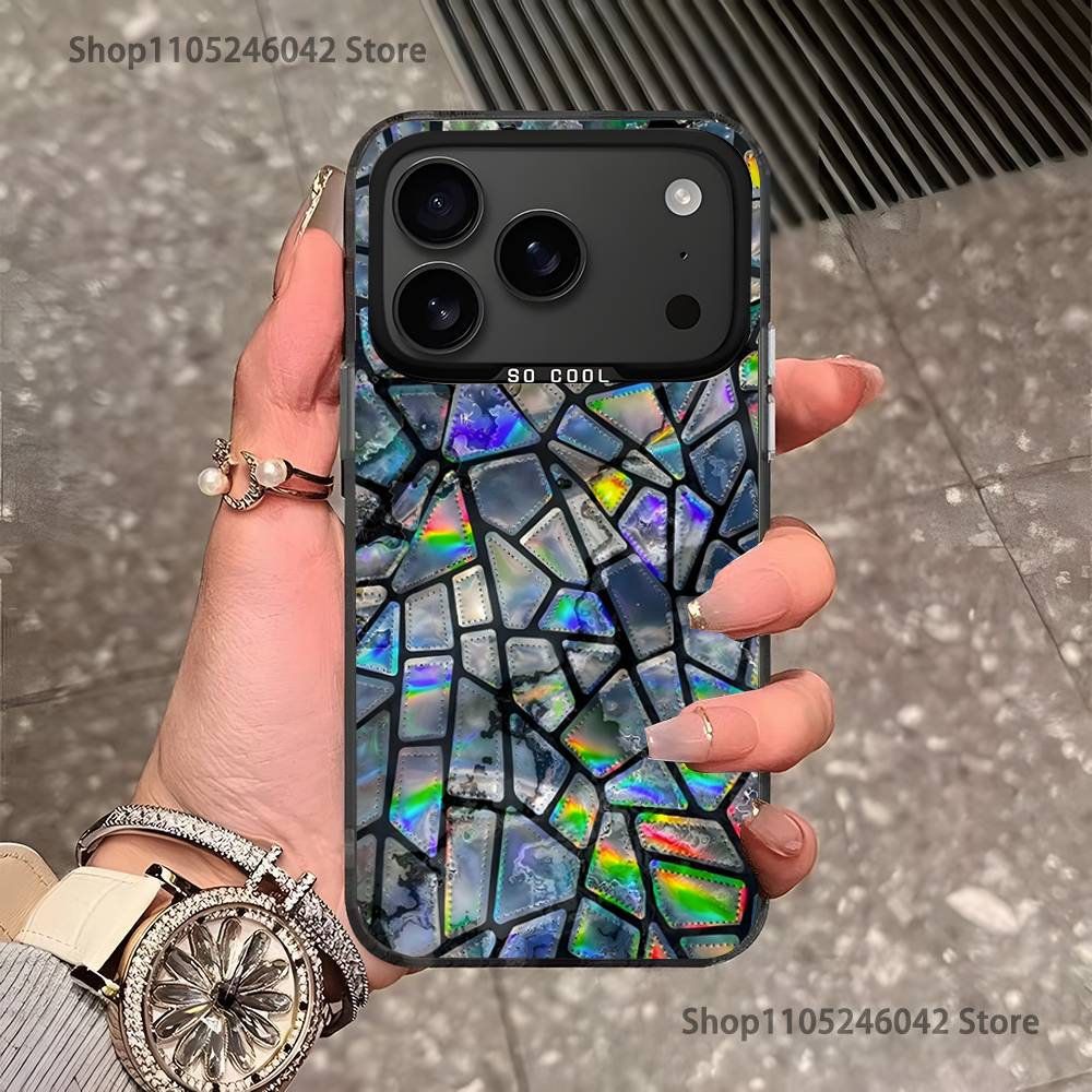 Colorful Glass For iPhone 17,16,15,14,13,12,11,Pro,MAX,Plus Black Shockproof Candy Matte Cover