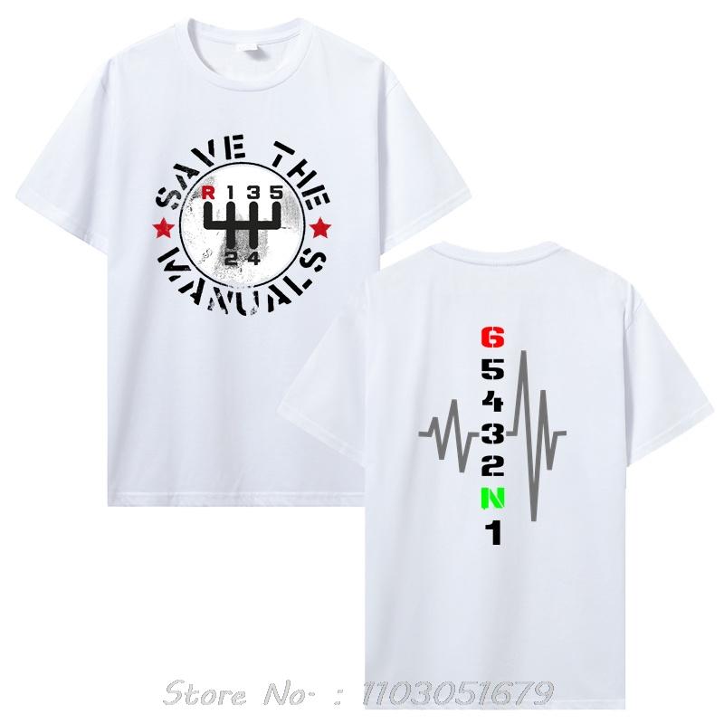Mens Clothing Save The Manual Oversized Tshirt Double Sided Cotton Tshirt Funny Round Neck Trendy Casual Fitness T Shirt