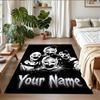 Crystal Velvet Rug Custom Name Text, Soft Non Slip Floor Mat Home DecorTerrifier Art the Clown