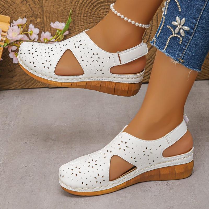 Sandali Donna Estate 2026 Sandali Piattaforma Moda Sandali Traforati Fibbia Stile Romano Scarpe Donna Leggere Slip-On Scarpe Donna