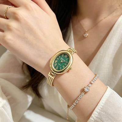 Fashion Accessory Tassel Chains Watch Alloy Oval Quartz Watch Delicate Quartz Wristwatch  Daily Use