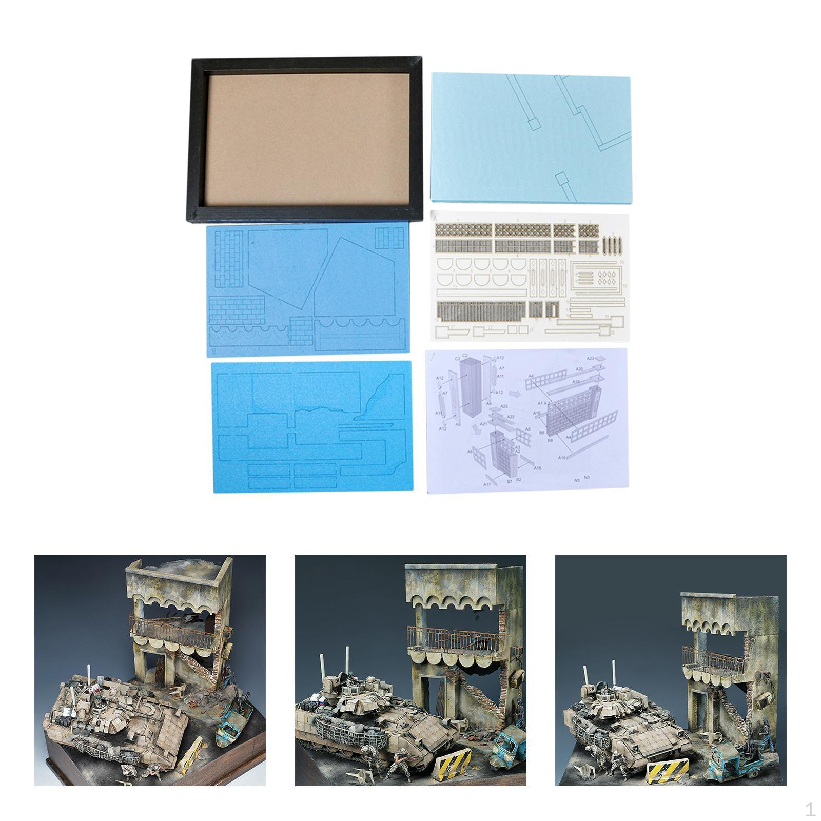 

1/35 Handmade Miniature House Wooden Puzzle DIY Crafts Building Construction Collection style A