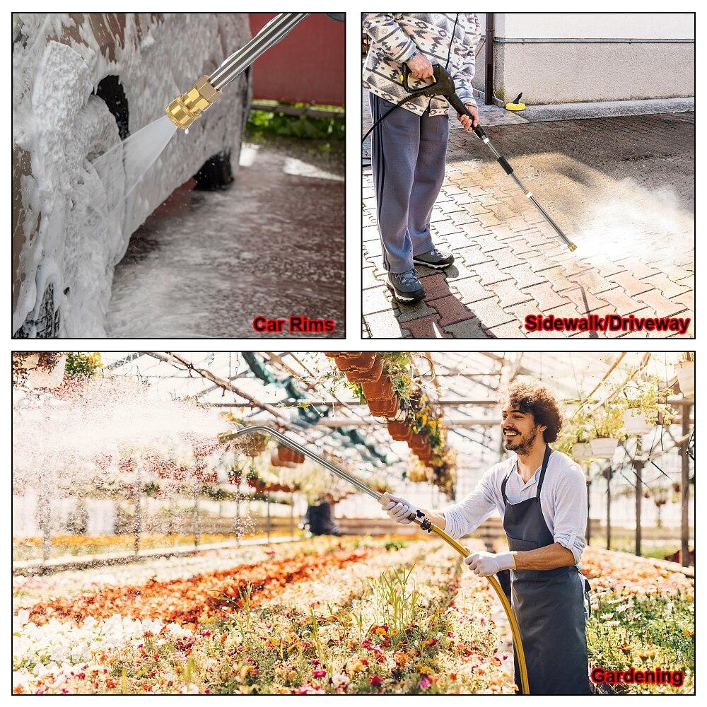 Car Washer Metal Jet Extension Wand Nozzle With 5 Quick Nozzles Water Spray Lance For Karcher K Series