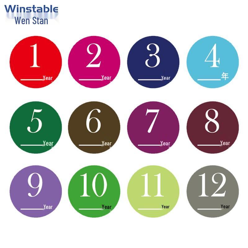 WINSTAN W735 Monthly & Yearly Adhesive Labels 5cm
