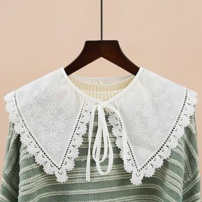 Lolita Jacquard Falscher Kragen Doppellagige Rüschen Bekleidungsaccessoire Schal Wickeltuch Spitze Rüschenbesatz Schulterwickel Revers Bluse