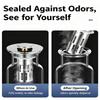 2pcs Poping Up Sink Drain Stoppers with Fine Meshes Filter Easyly Touches Operation for Bathroom Vanities
