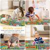 Kids Carpet Playmat Rug Polyester Children Playmat Indoor Anti-skid City Road Game Carpet Comfortable Educational Learning Toy