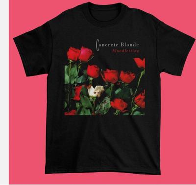 Concrete Blonde Band Kurzarm Baumwolle Schwarz Übergröße Unisex T-Shirt