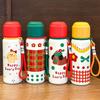 New Christmas Stainless Steel Cartoon Straw Thermos Cup Cute Children's Portable Water Cup Gift