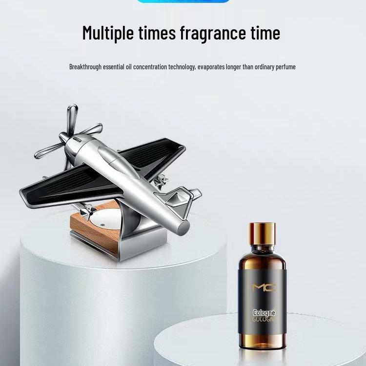 Solar Airplane Car Perfume: Aromatherapy Ornament for Console with Long-lasting Fragrance