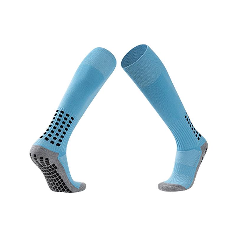 Adult Long-Tube Football Socks Thickened Dispensing Towel Bottom Non-Slip High Tube Men S Professional Sports Socks Competition Training Socks Adult size 39-45 небесно-голубой